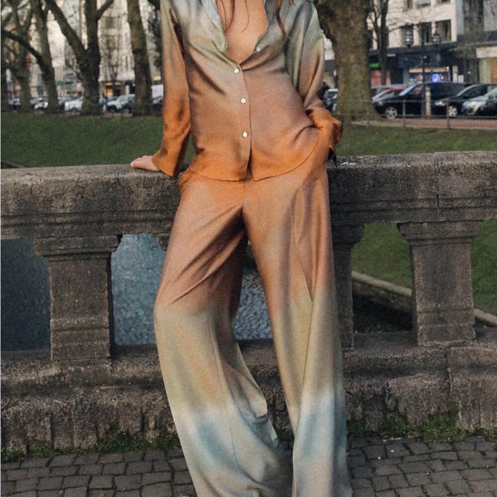 Chic Ombre Jumpsuit in Brown and Tan